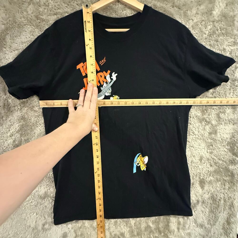 Tom and Jerry Black Graphic T Shirt XL Extra Large Men Adult - Picture 9 of 11